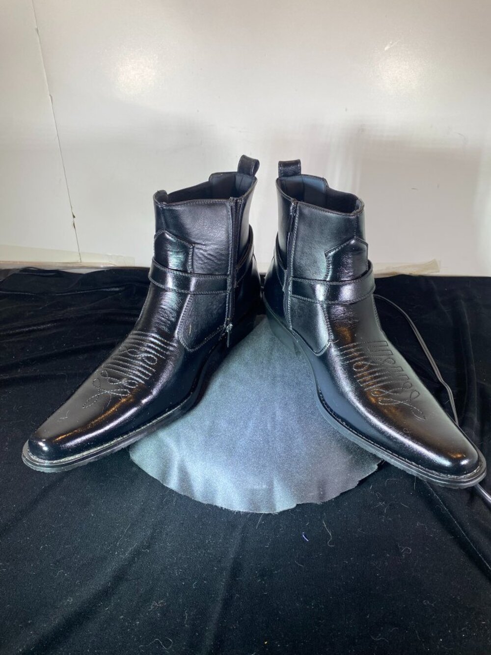 Men's 13 Alberto Fellini Western Harness Boots, Ankle Boots, Slightly Used
